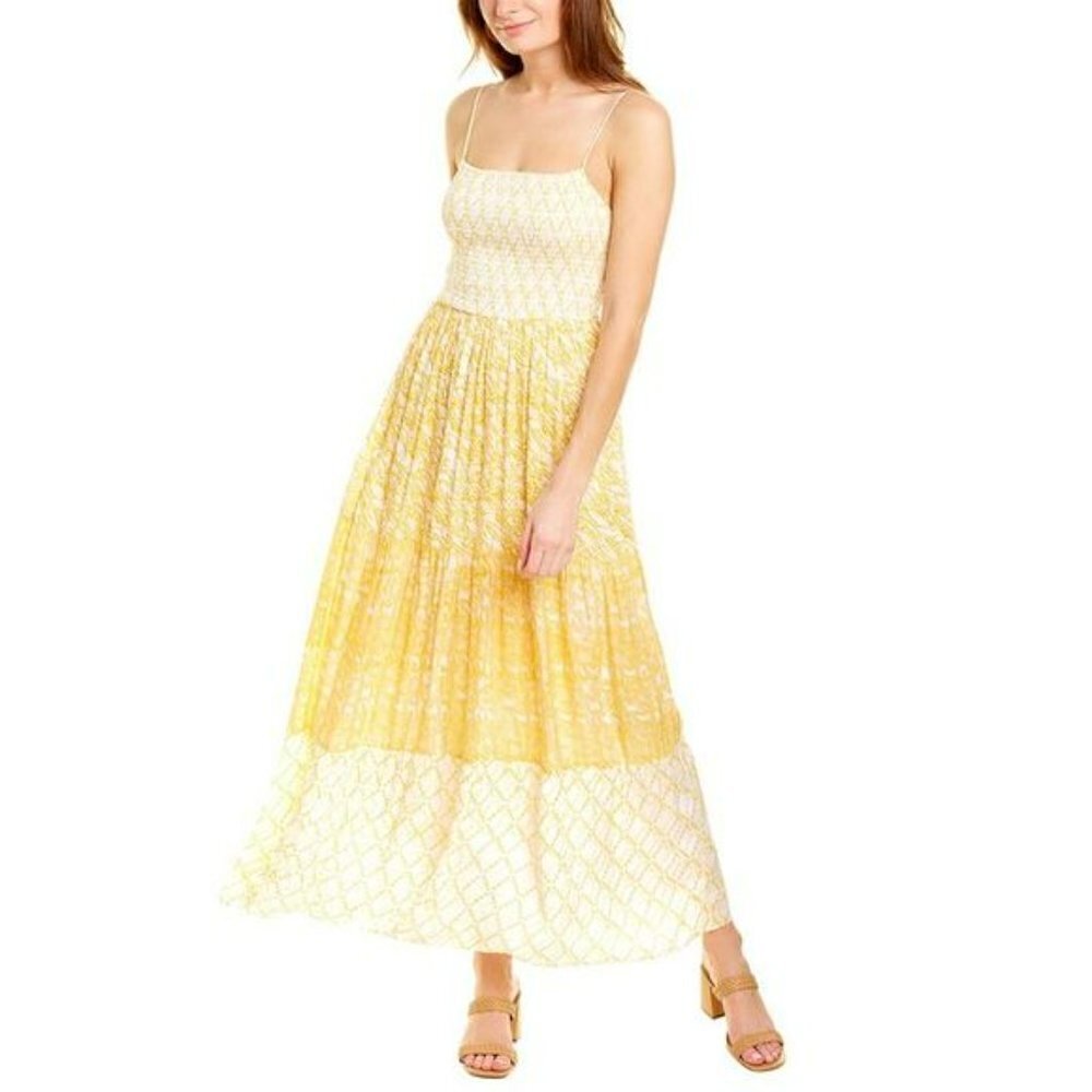 Ash & Eden Stuti Smocked Maxi Dress - Multi Floral Patchwork Tiered